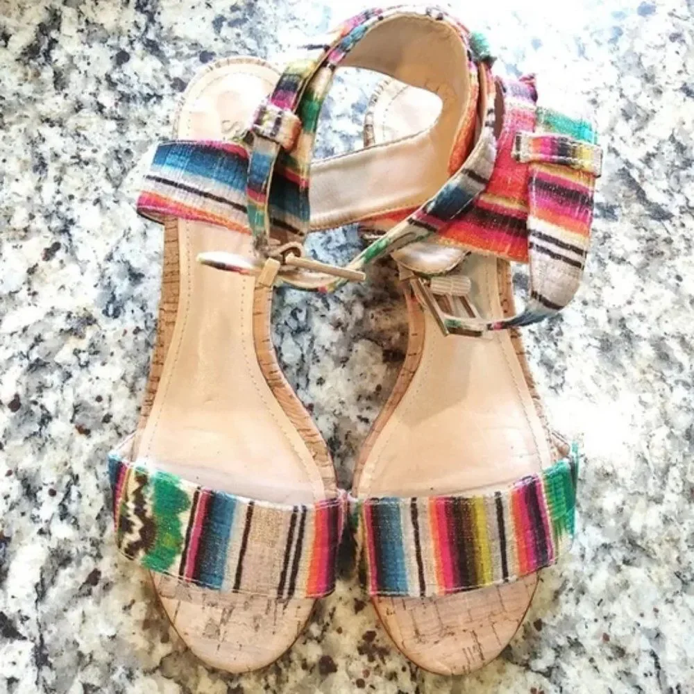Schutz Rainbow Block Heel
